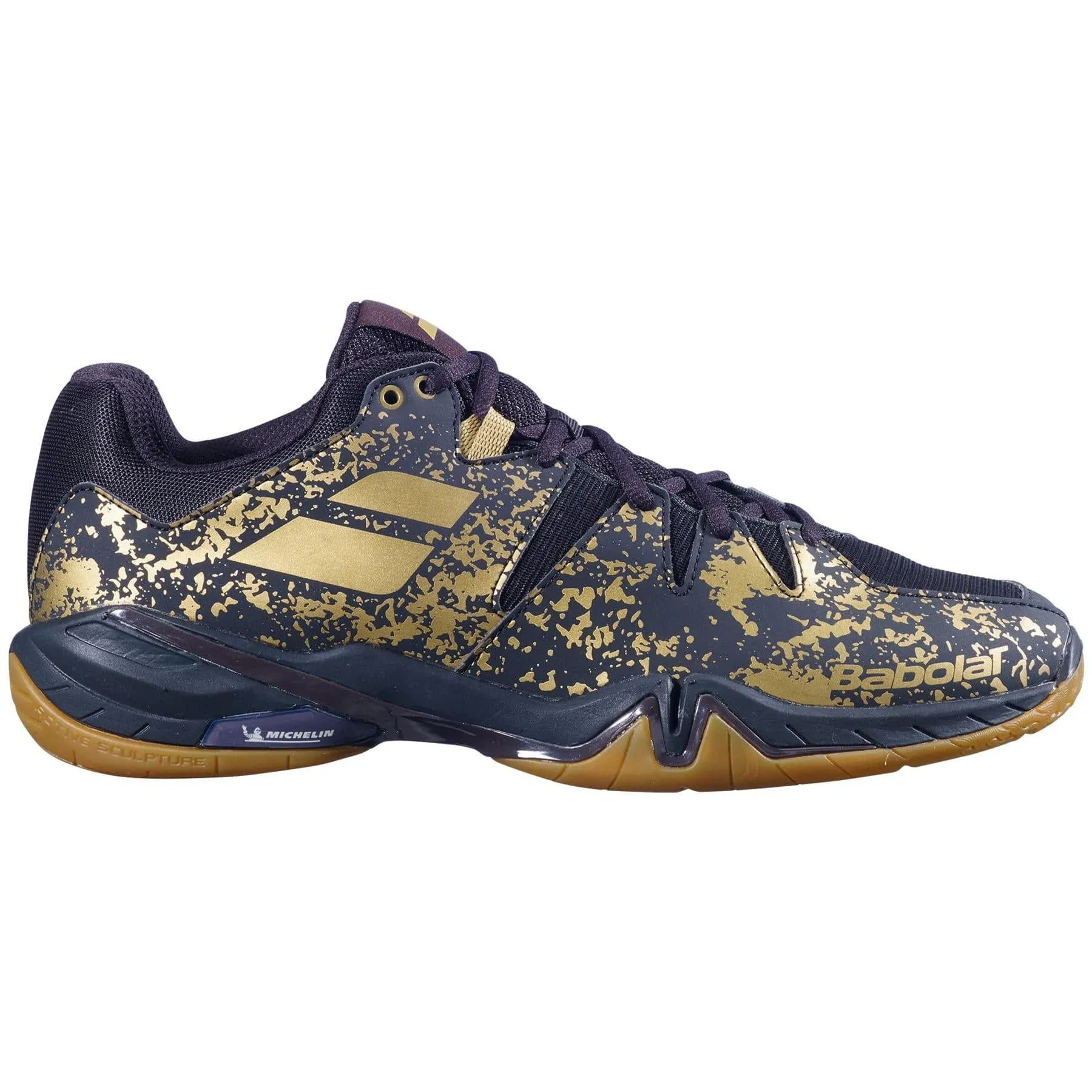 Babolat Shadow Spirit LTD Mens Badminton Shoes - Goldmine Black / Gold