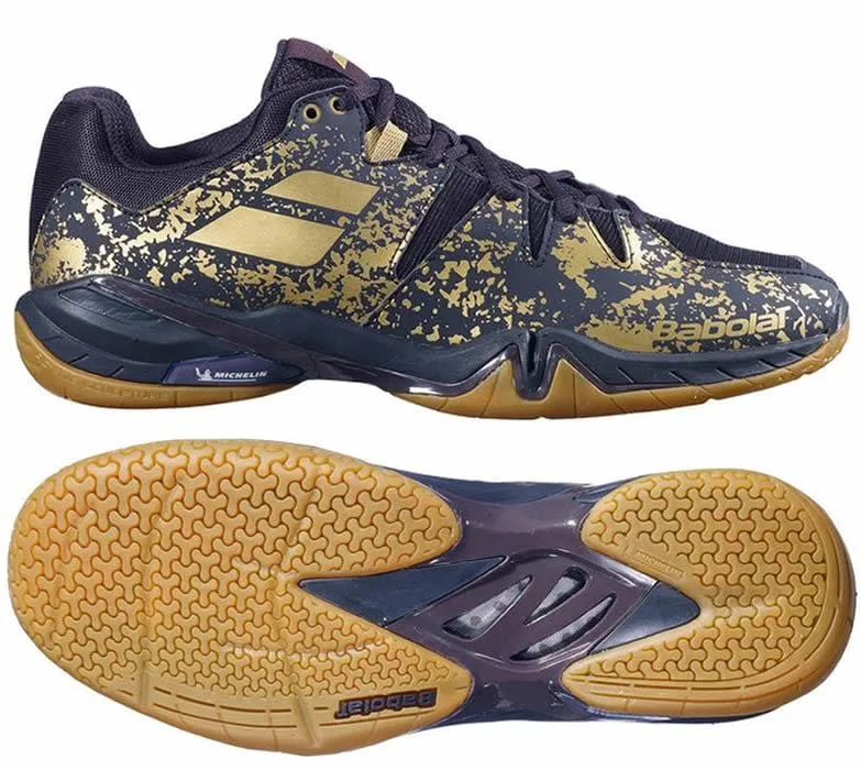 Babolat Shadow Spirit LTD Mens Badminton Shoes - Goldmine Black / Gold