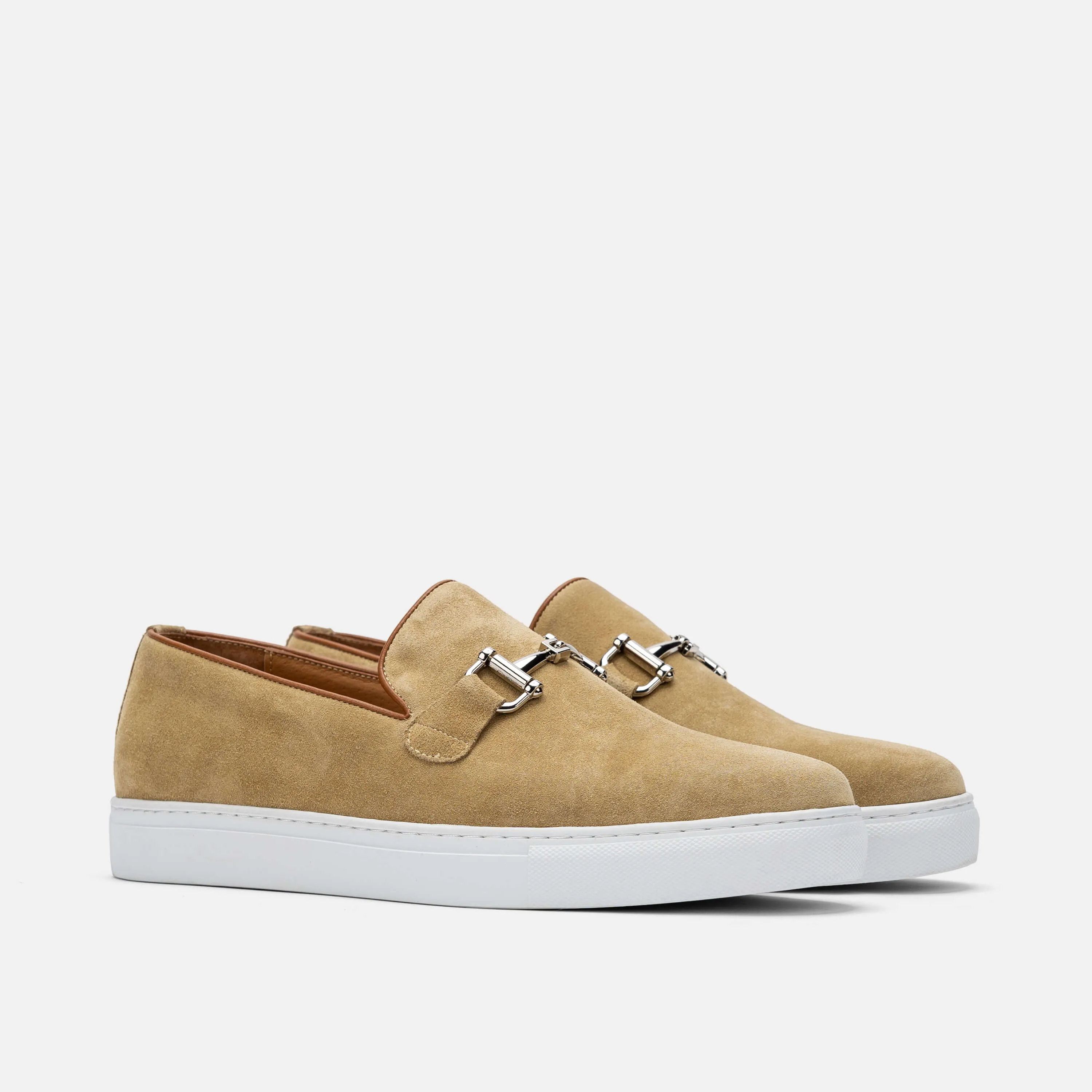 Boardwalk Sahara Suede Horse-Bit Sneakers