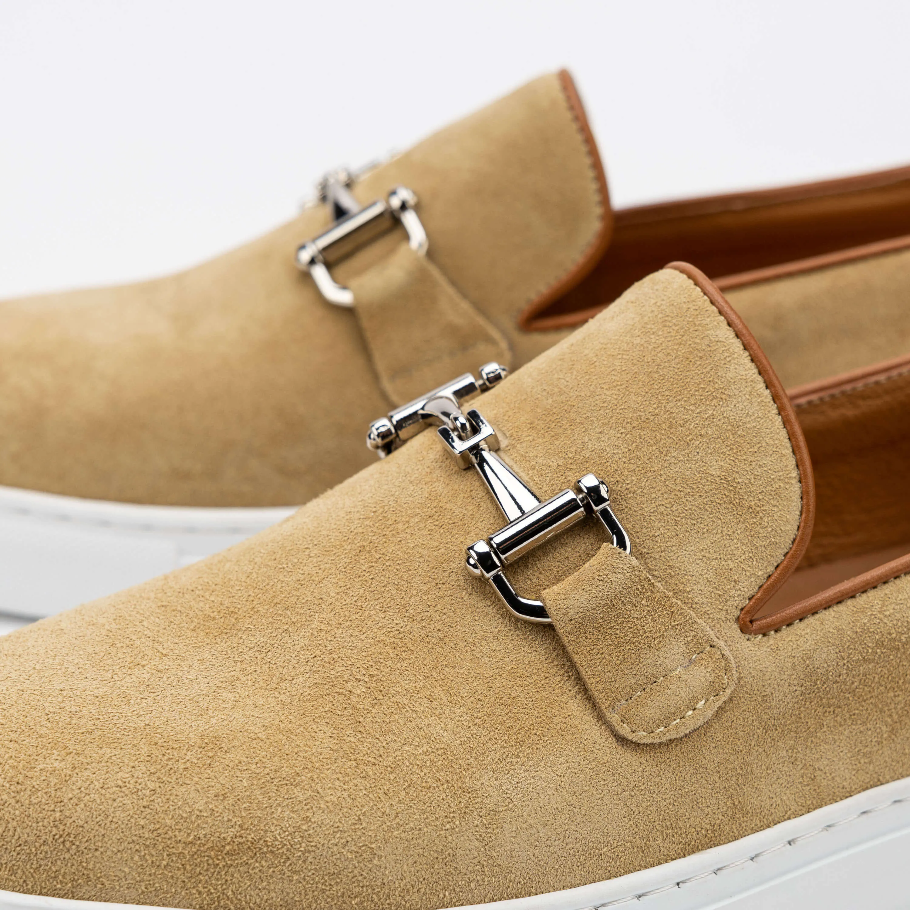Boardwalk Sahara Suede Horse-Bit Sneakers