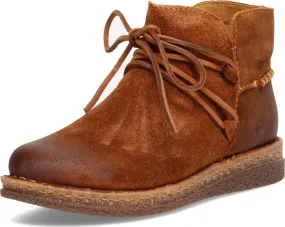 Born Calyn Brown Leather Fashion Lace Up Rounded Toe Mountain Travel Ankle Boots