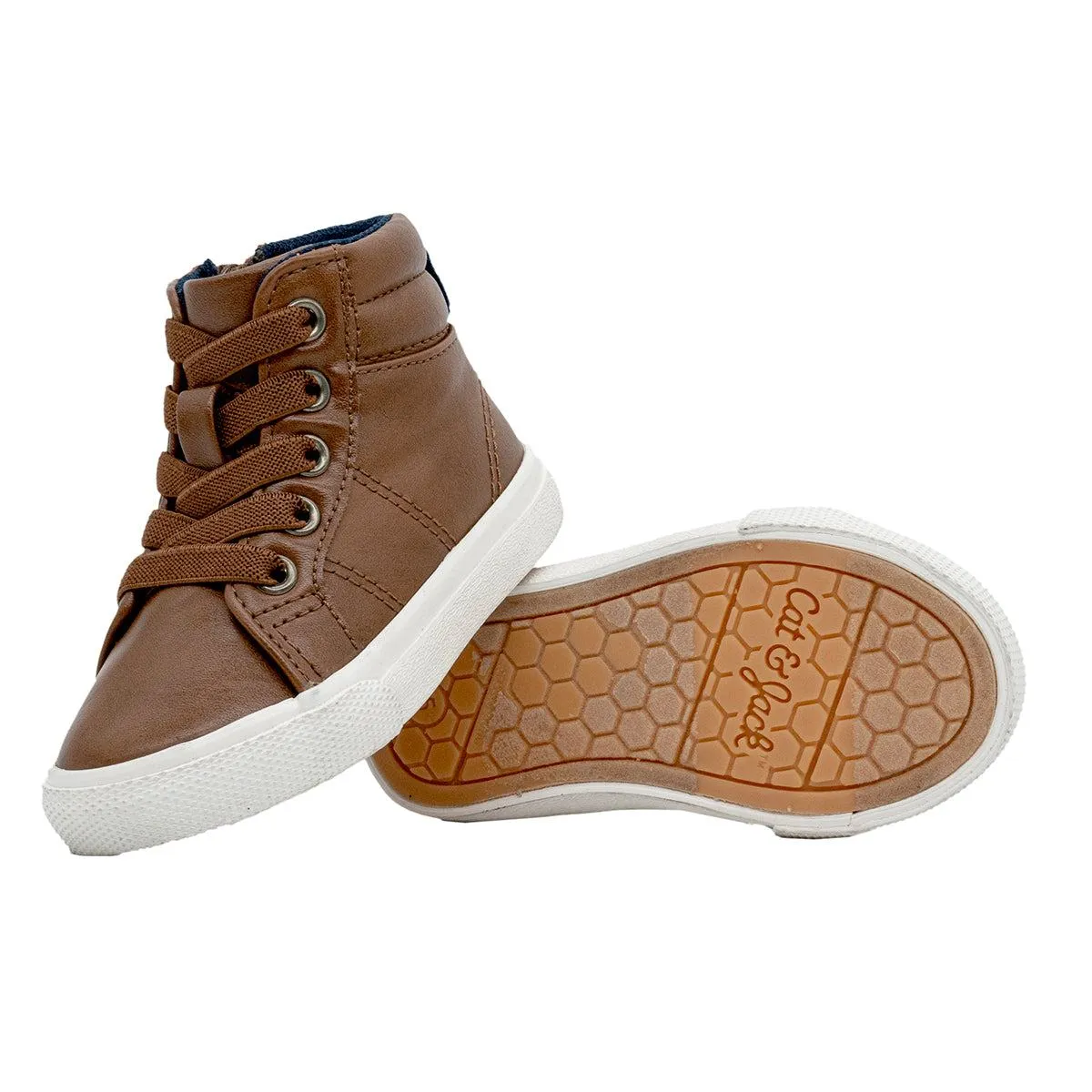 Cat & Jack Rylan Sneakers Leather Brown Colour For Kids