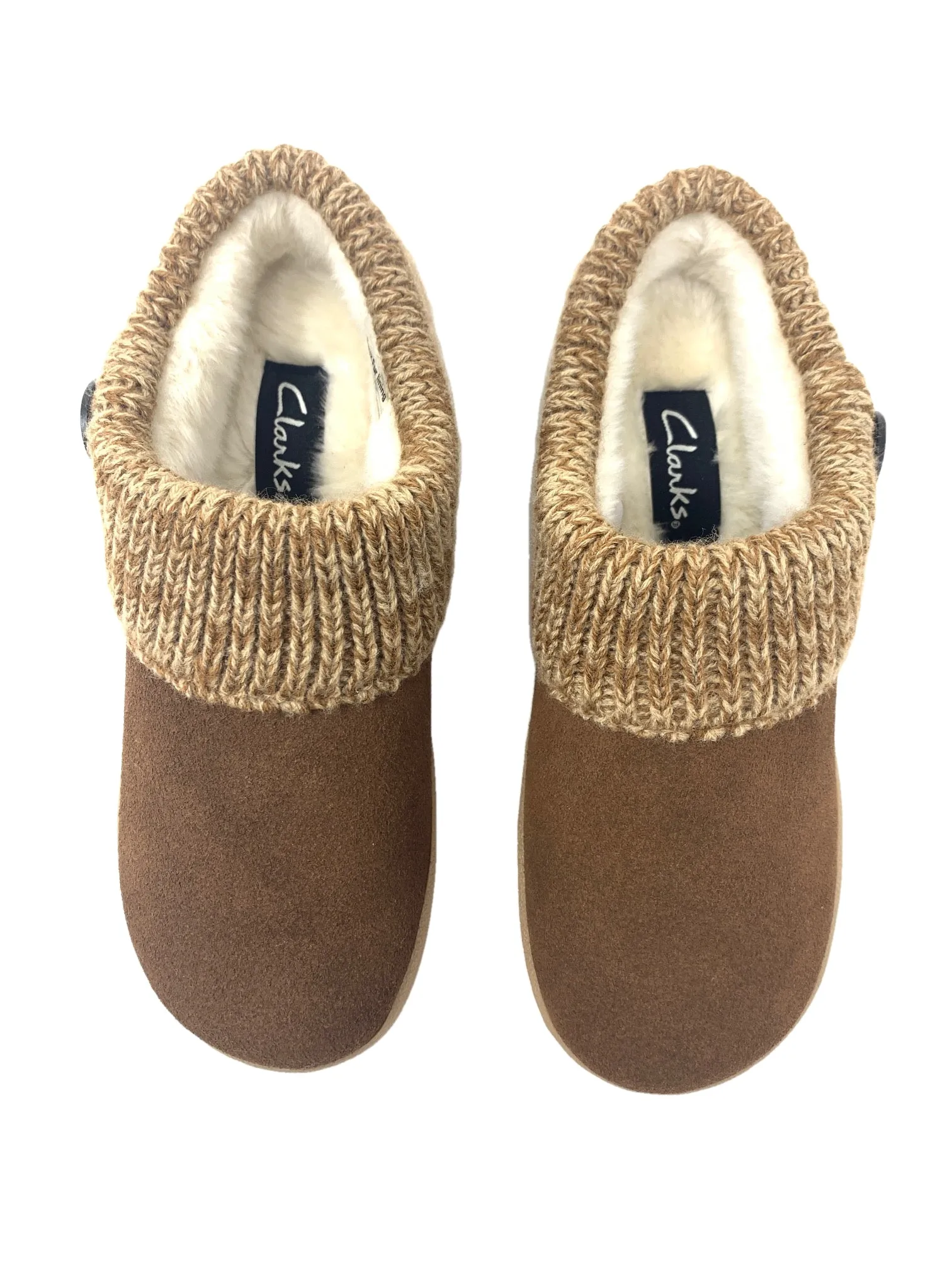 Clarks Women's Knitted Collar Clog Slipper