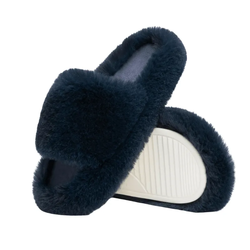 Faux Fur Slide Slippers – Cozy Comfort for Everyday Wear