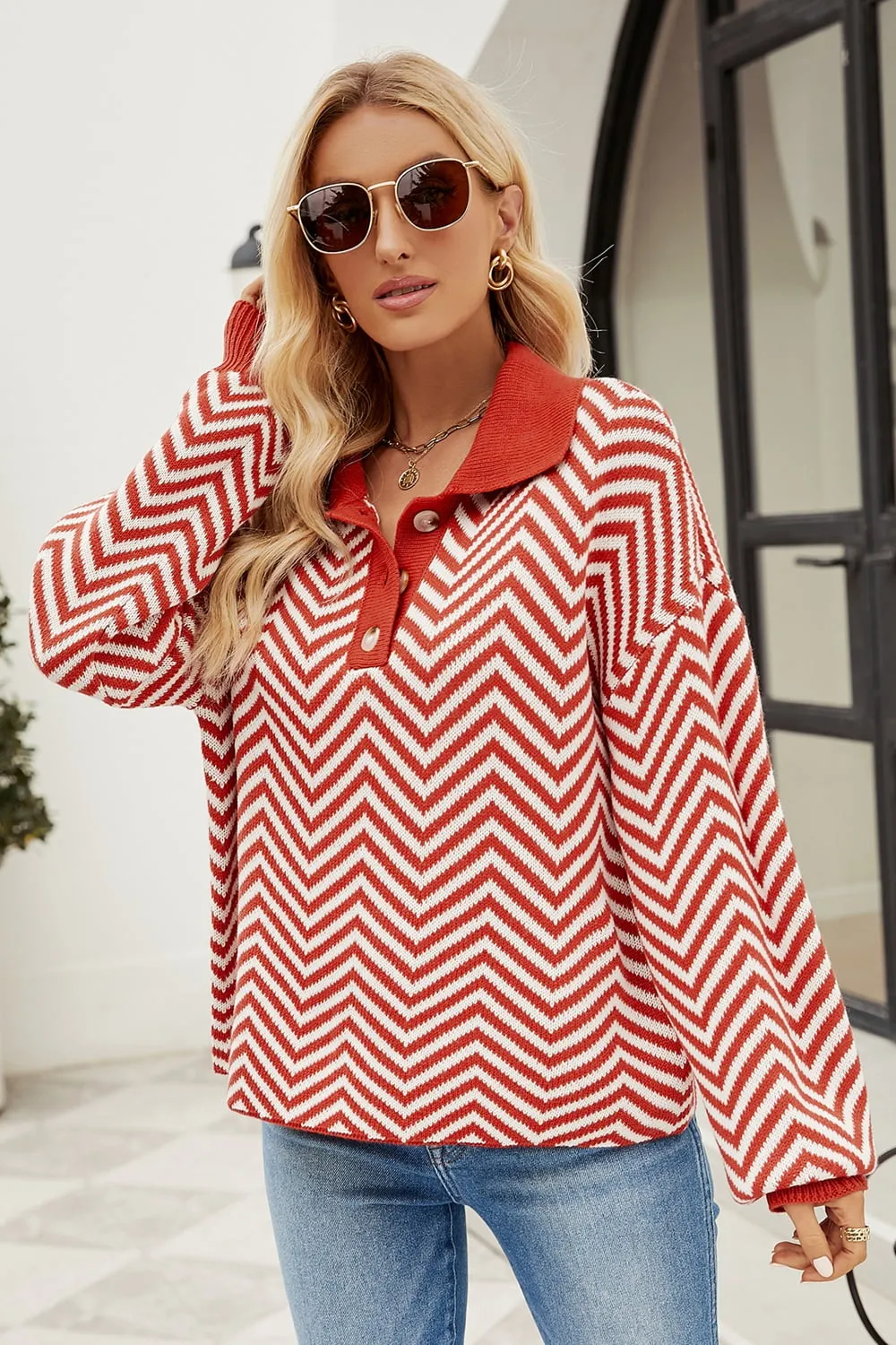 Forever Trendy Patterned Sweater