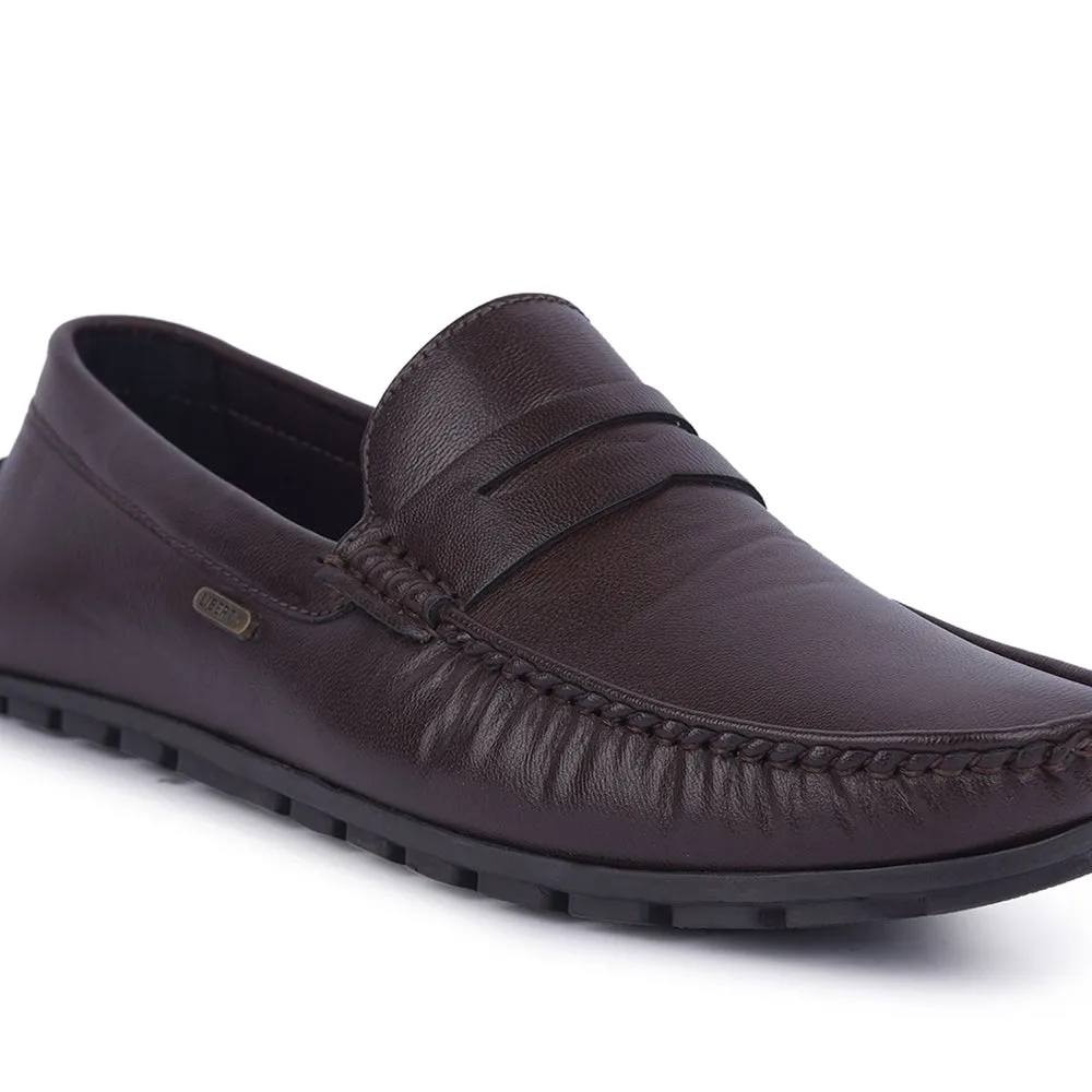 Fortune Non-Lacing Brown Casual Loafers For Men AVL-12 By Liberty