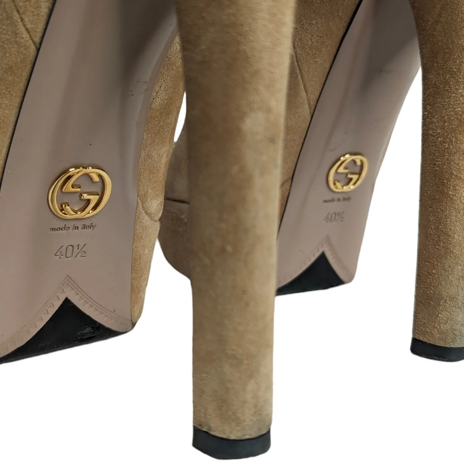 Gucci Leila Suede Knee-High Platform Boots 40.5