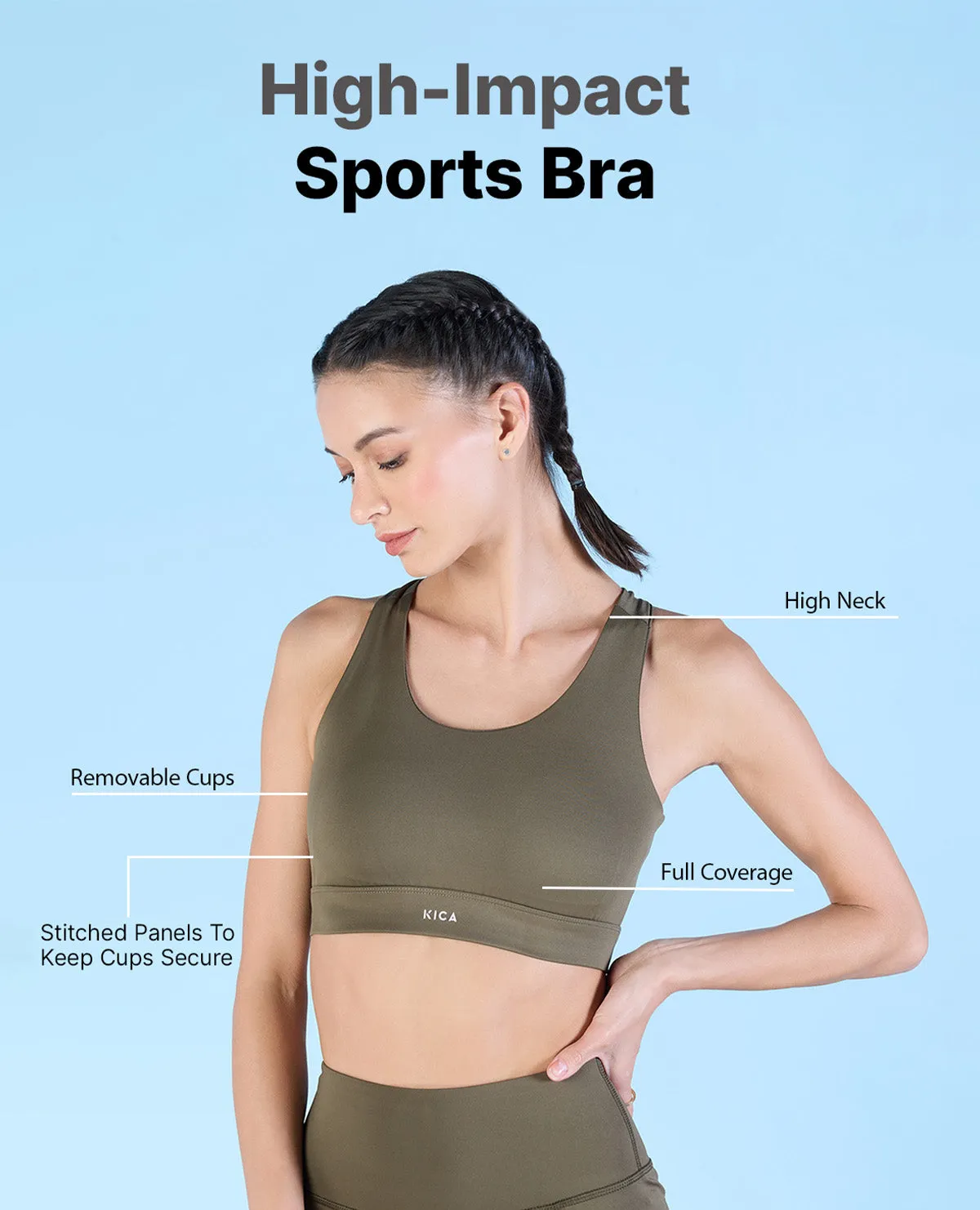 High Impact & Full Coverage Crostini Sports Bra