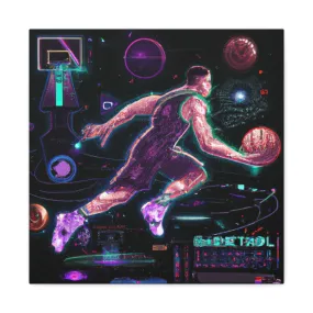 Hoops: Neon Circuitry Canvas Print