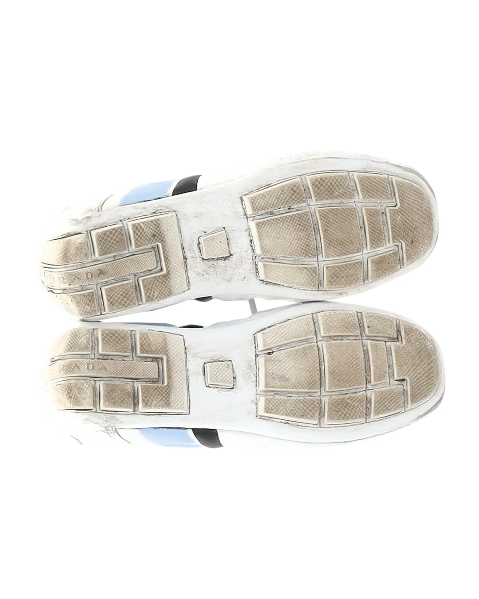 Prada Rev Sneakers in White Leather