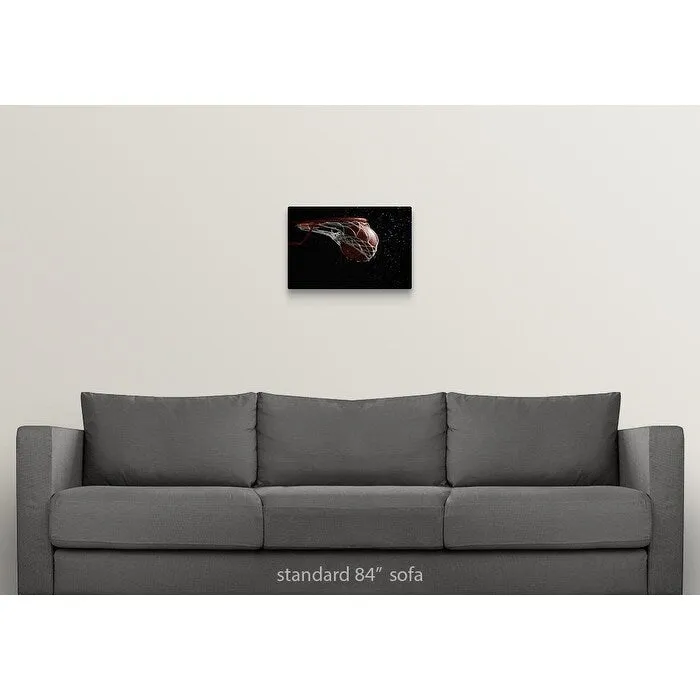 "Basketball going through hoop" Canvas Wall Art