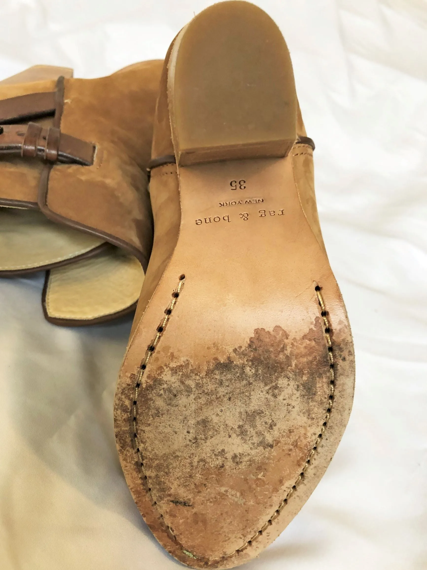 Rag & Bone Size 5 Kinsey Tan Suede Boots