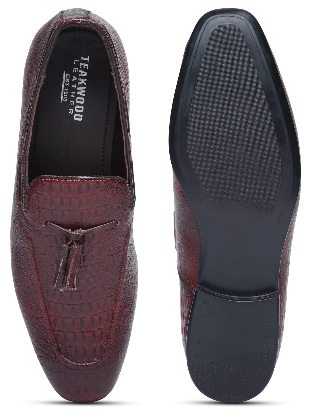 Teakwood Leather Men's Cherry Casual Loafers