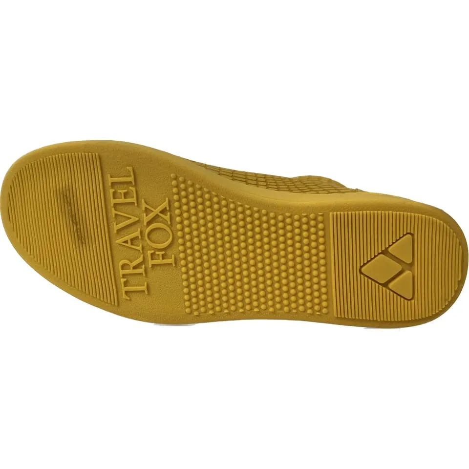 Travel Fox 900 Series Men's Yellow Snake Leather High Top Sneakers 916101 039