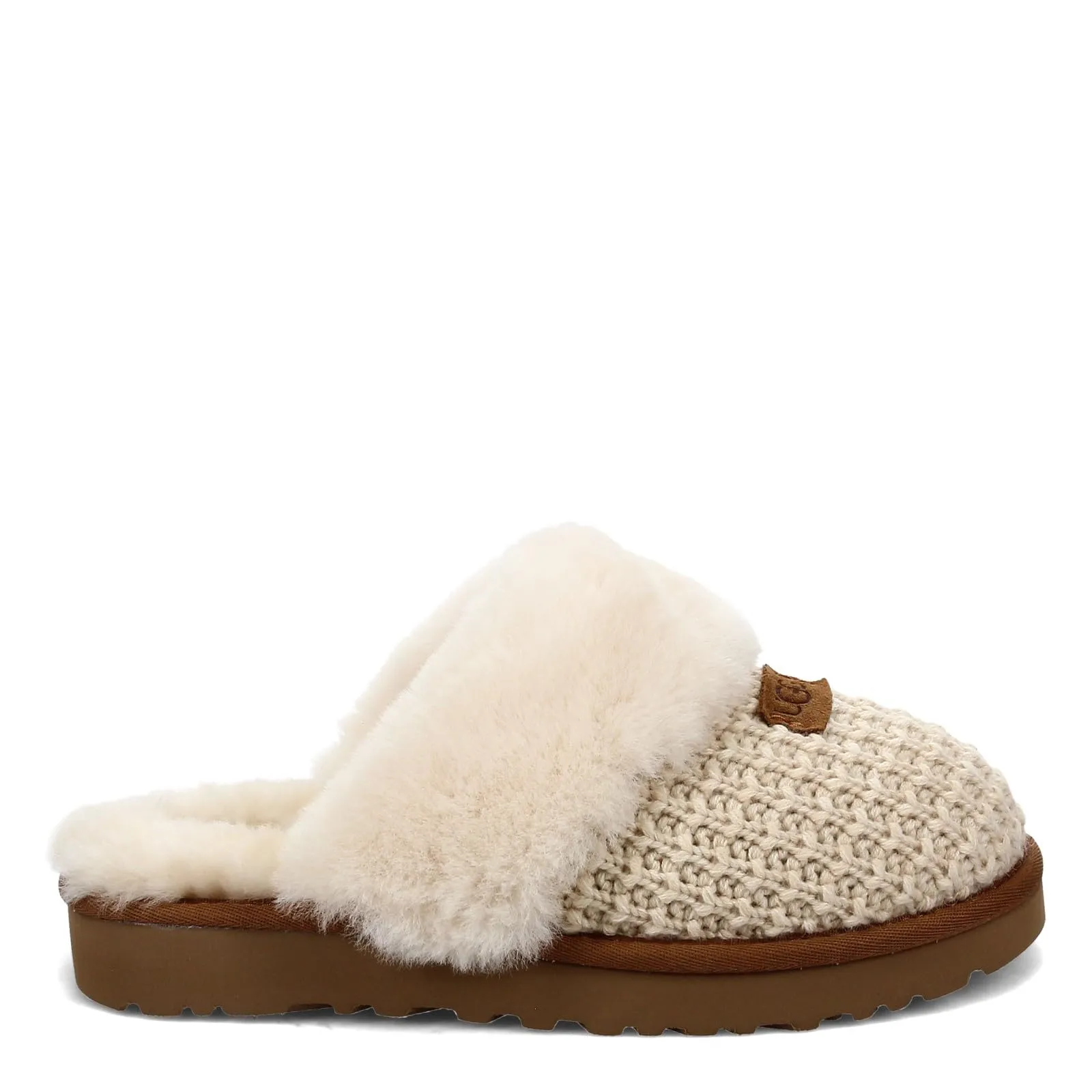 Women's Shoes UGG COZY Knit Platform Slide Slippers 1117659 CREAM